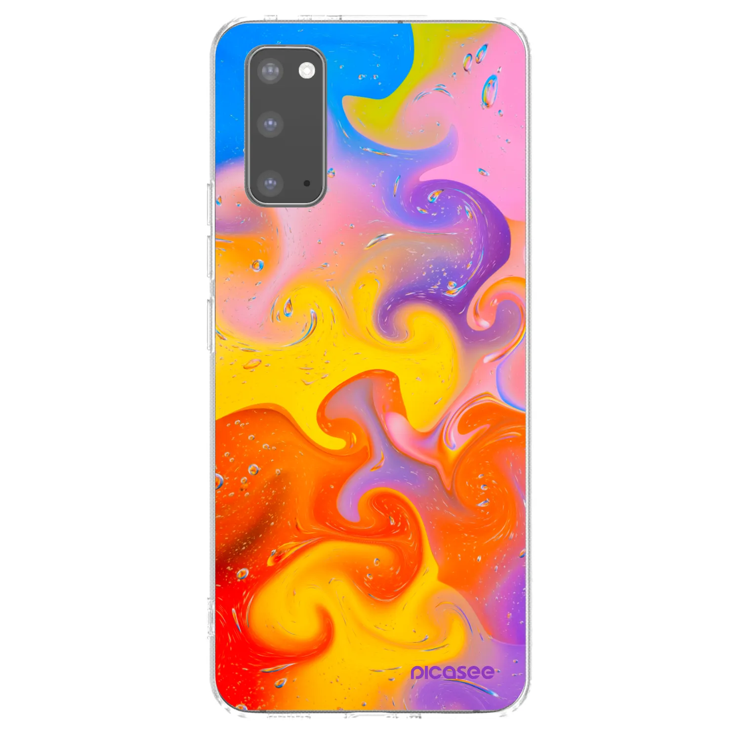 Picasee διαφανής θήκη σιλικόνης Samsung Galaxy S20 G980F - Bubbles