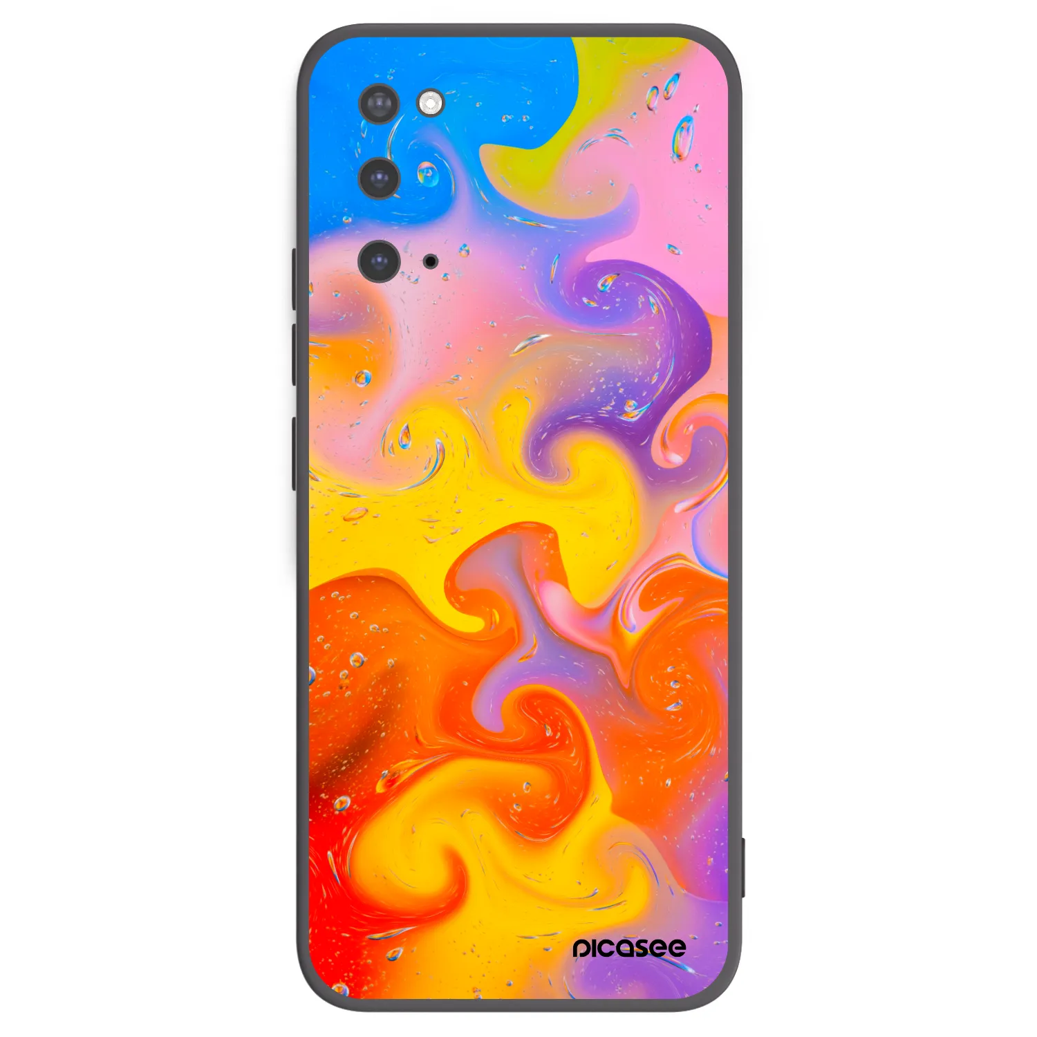 Picasee Μαύρη θήκη σιλικόνης για Samsung Galaxy S20 G980F - Bubbles