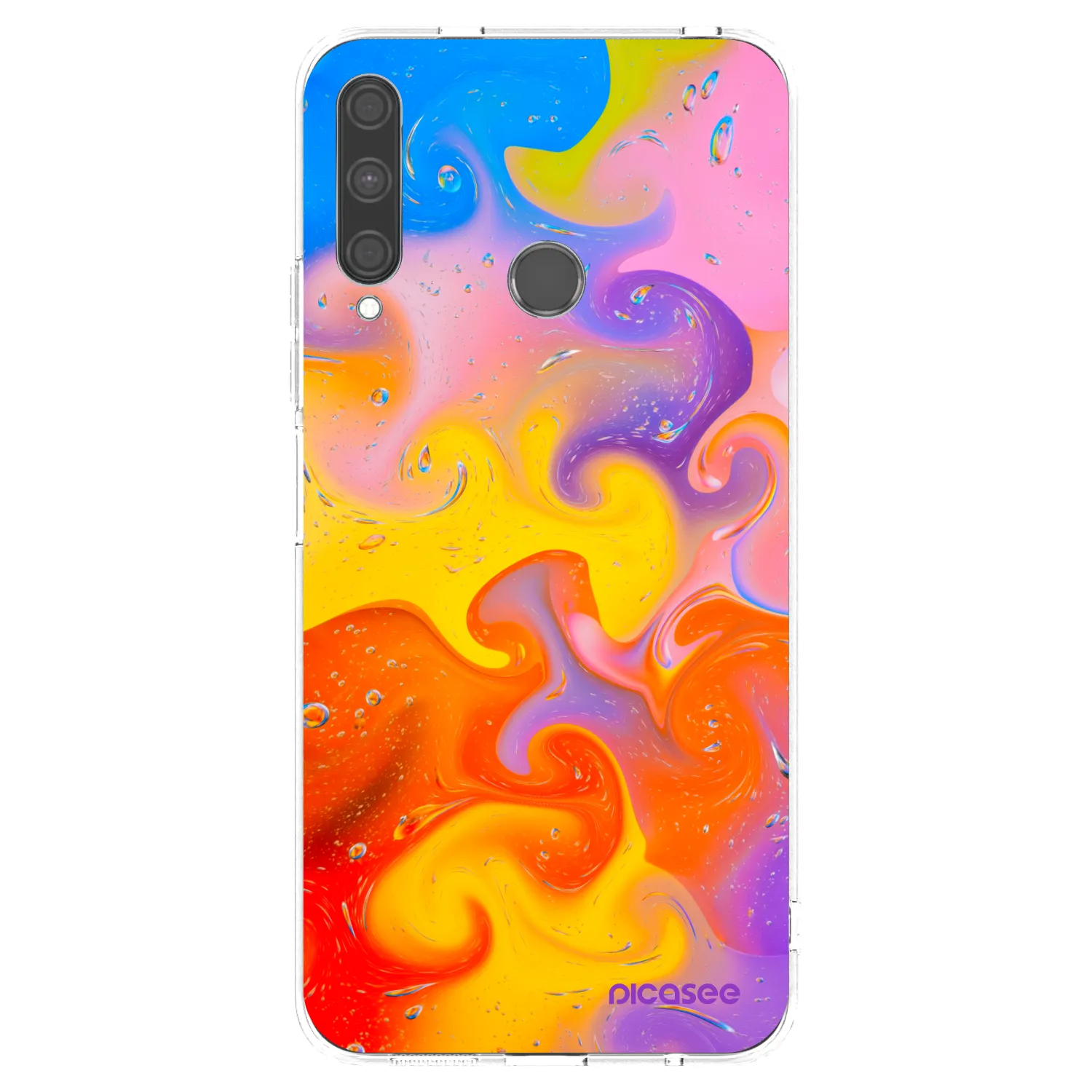 Picasee διαφανής θήκη σιλικόνης Huawei P40 Lite E - Bubbles