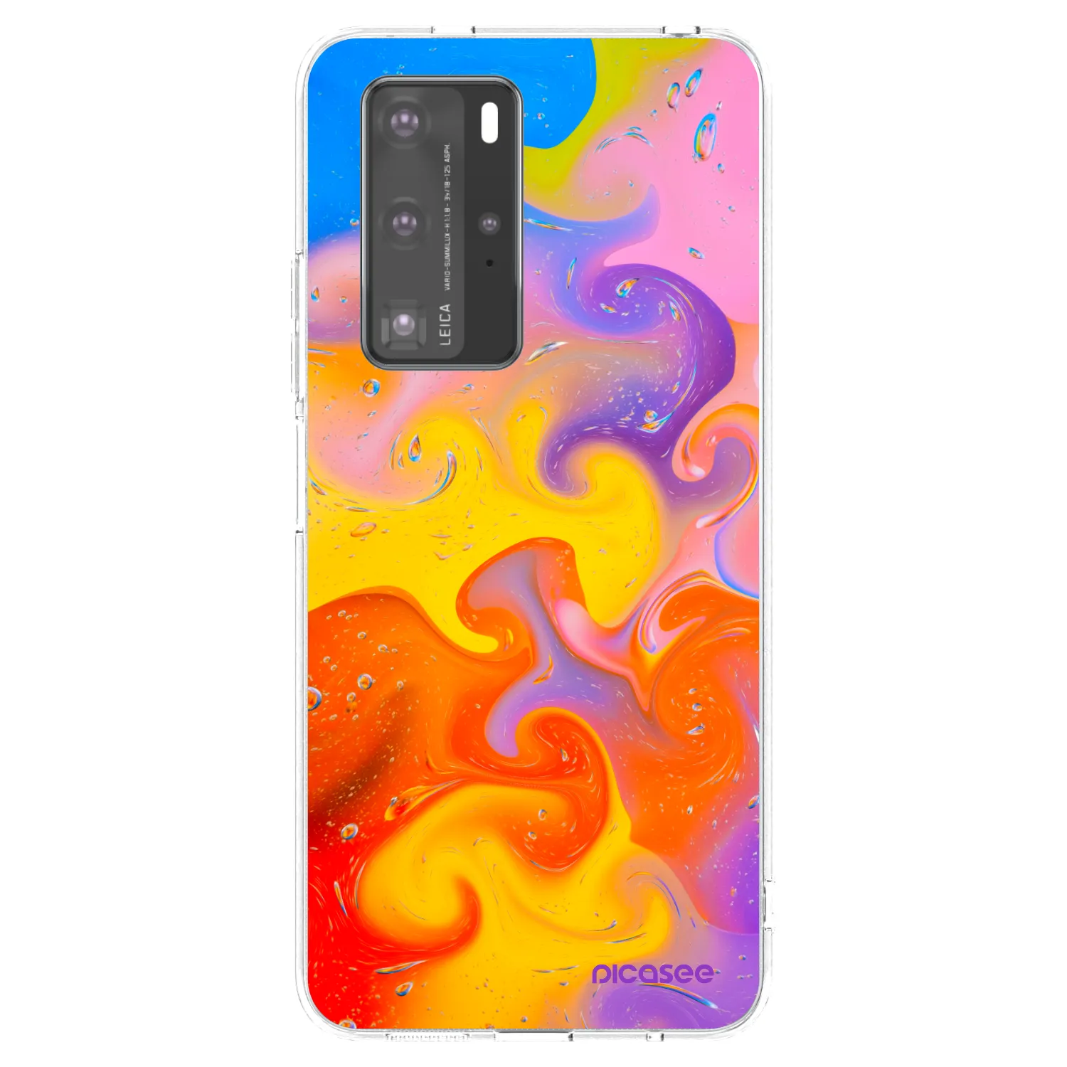 Picasee διαφανής θήκη σιλικόνης Huawei P40 Pro - Bubbles