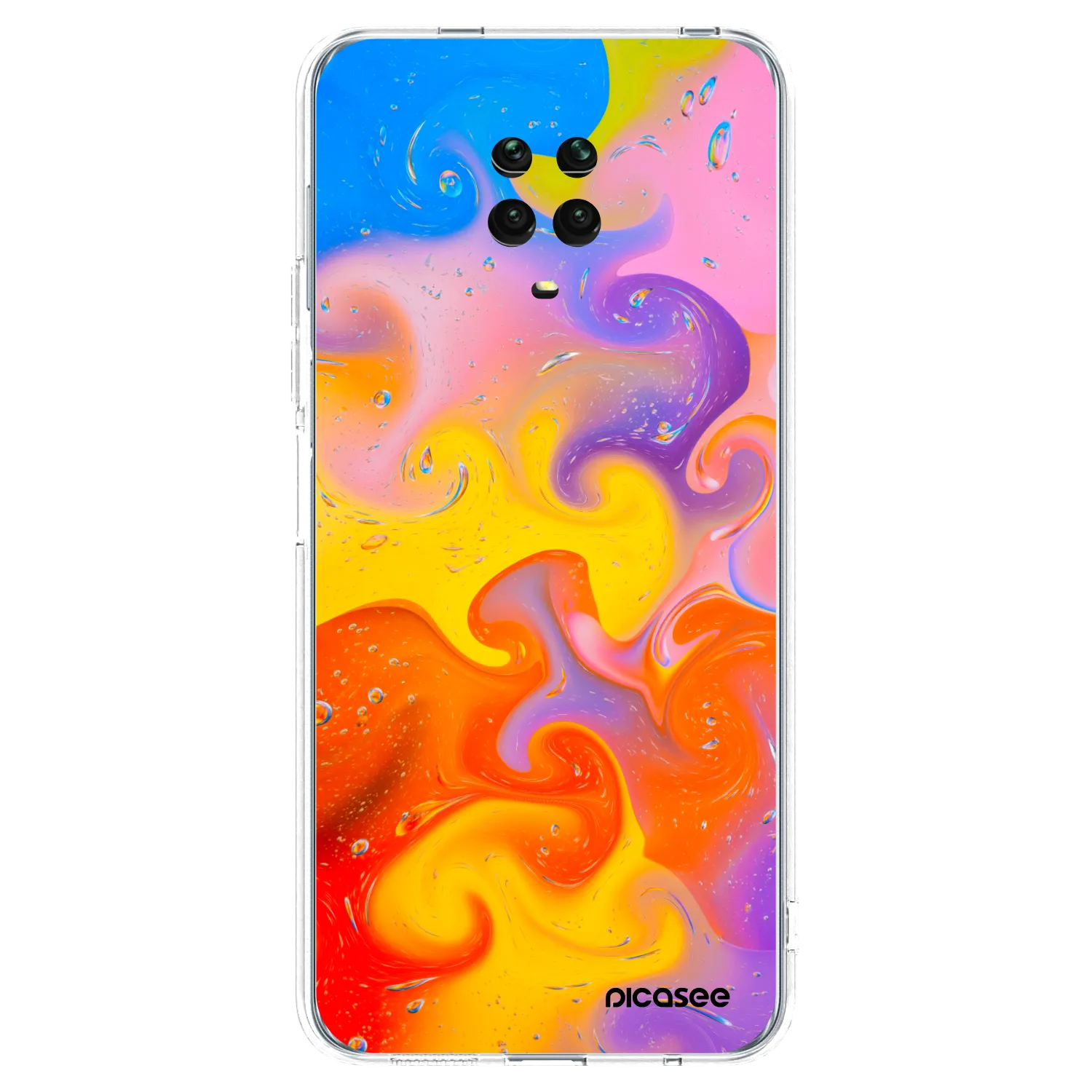 Picasee διαφανής θήκη σιλικόνης Xiaomi Redmi Note 9S - Bubbles