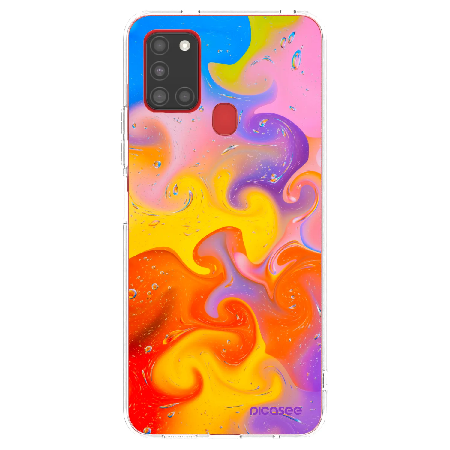 Picasee διαφανής θήκη σιλικόνης Samsung Galaxy A21s - Bubbles