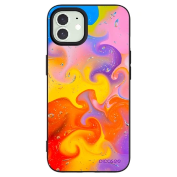 Picasee Μαύρη θήκη σιλικόνης για Apple iPhone 12 Pro - Bubbles