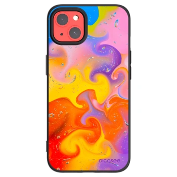 Picasee Μαύρη θήκη σιλικόνης για Apple iPhone 13 - Bubbles
