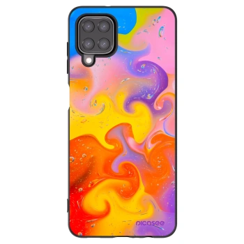 Picasee Μαύρη θήκη σιλικόνης για Samsung Galaxy M12 M127F - Bubbles