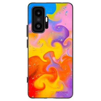 Picasee Μαύρη θήκη σιλικόνης για Xiaomi 11T - Bubbles