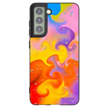 Picasee Μαύρη θήκη σιλικόνης για Samsung Galaxy S21 FE 5G - Bubbles