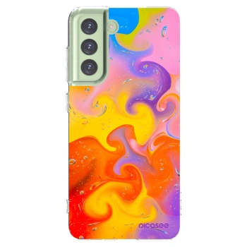 Picasee διαφανής θήκη σιλικόνης Samsung Galaxy S21 FE 5G - Bubbles
