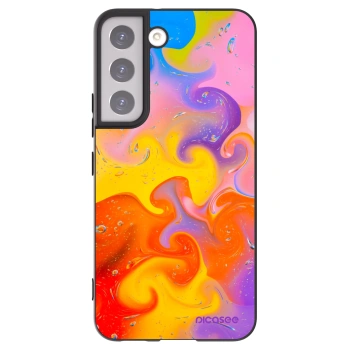 Picasee Μαύρη θήκη σιλικόνης για Samsung Galaxy S22 5G - Bubbles