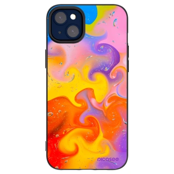 Picasee Μαύρη θήκη σιλικόνης για Apple iPhone 14 Plus - Bubbles
