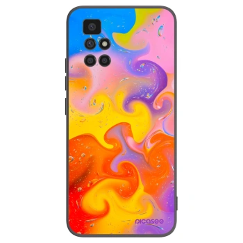 Picasee Μαύρη θήκη σιλικόνης για Xiaomi Redmi 10 (2022) - Bubbles