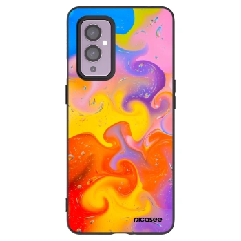 Picasee Μαύρη θήκη σιλικόνης για OnePlus 9 - Bubbles