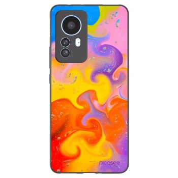 Picasee Μαύρη θήκη σιλικόνης για Xiaomi 12T - Bubbles