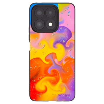 Picasee Μαύρη θήκη σιλικόνης για Honor X8a - Bubbles