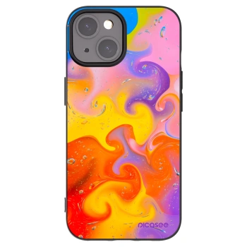 Picasee Μαύρη θήκη σιλικόνης για Apple iPhone 15 - Bubbles