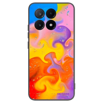 Picasee Μαύρη θήκη σιλικόνης για Xiaomi Poco X6 Pro - Bubbles