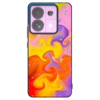 Picasee Μαύρη θήκη σιλικόνης για Xiaomi Redmi Note 13 Pro 5G - Bubbles