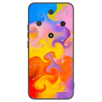 Picasee Μαύρη θήκη σιλικόνης για Honor Magic6 Lite 5G - Bubbles