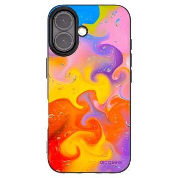 Picasee Μαύρη θήκη σιλικόνης για Apple iPhone 16 - Bubbles