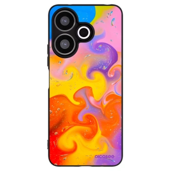 Picasee Μαύρη θήκη σιλικόνης για Xiaomi Redmi 13 4G - Bubbles