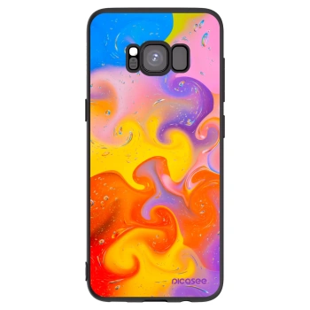 Picasee Μαύρη θήκη σιλικόνης για Samsung Galaxy S8 G950F - Bubbles