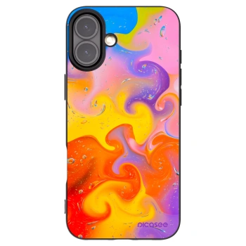 Picasee Μαύρη θήκη σιλικόνης για Apple iPhone 16 Plus - Bubbles