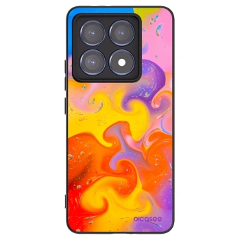 Picasee Μαύρη θήκη σιλικόνης για Xiaomi 14T Pro - Bubbles