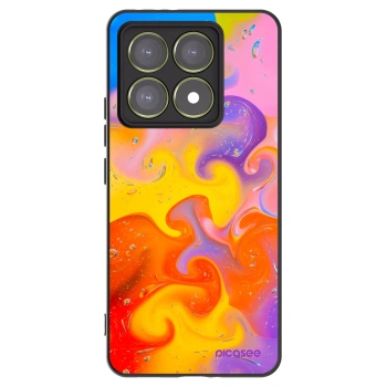 Picasee Μαύρη θήκη σιλικόνης για Xiaomi 14T - Bubbles