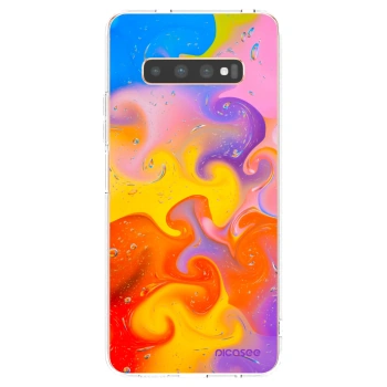 Picasee διαφανής θήκη σιλικόνης Samsung Galaxy S10 Plus G975 - Bubbles