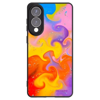 Picasee Μαύρη θήκη σιλικόνης για Samsung Galaxy S25 Edge 5G - Bubbles