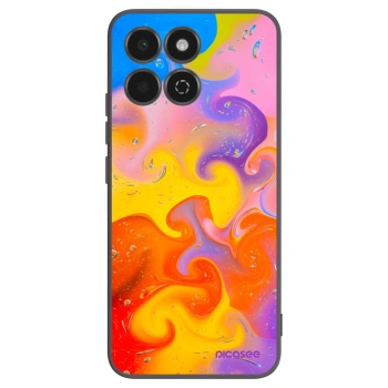 Picasee Μαύρη θήκη σιλικόνης για Honor 200 Smart 5G - Bubbles