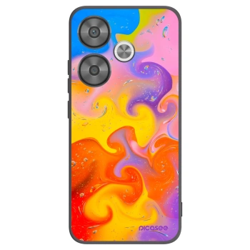 Picasee Μαύρη θήκη σιλικόνης για Xiaomi Poco F6 - Bubbles