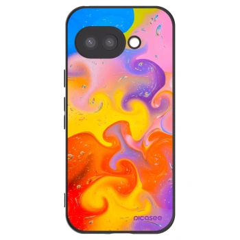 Picasee Μαύρη θήκη σιλικόνης για Google Pixel 9a - Bubbles