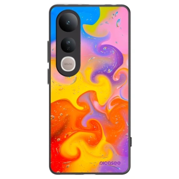 Picasee Μαύρη θήκη σιλικόνης για Vivo V50 Lite 5G - Bubbles