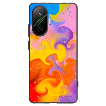 Picasee Μαύρη θήκη σιλικόνης για Xiaomi Poco F7 Pro 5G - Bubbles