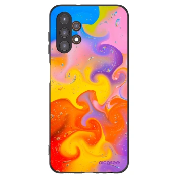 Picasee Μαύρη θήκη σιλικόνης για Samsung Galaxy A13 5G - Bubbles