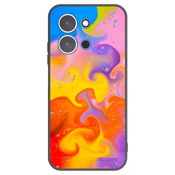 Picasee Μαύρη θήκη σιλικόνης για Xiaomi Redmi 15C 4G - Bubbles