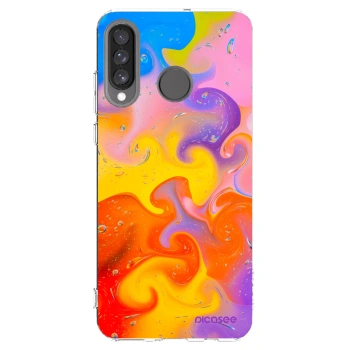 Picasee διαφανής θήκη σιλικόνης Huawei P30 Lite - Bubbles