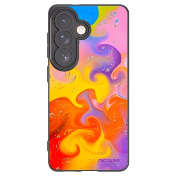 Picasee Μαύρη θήκη σιλικόνης για Samsung Galaxy S26 - Bubbles