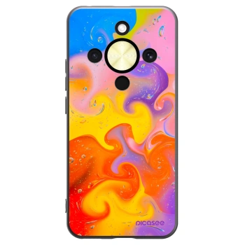 Picasee Μαύρη θήκη σιλικόνης για Honor Magic8 Lite 5G - Bubbles