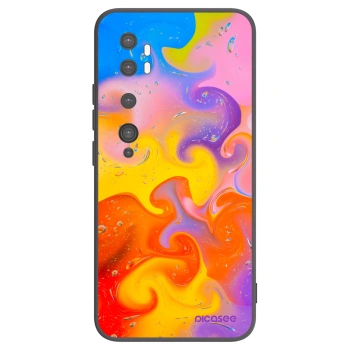 Picasee Μαύρη θήκη σιλικόνης για Xiaomi Mi Note 10 (Pro) - Bubbles