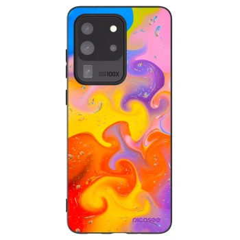 Picasee Μαύρη θήκη σιλικόνης για Samsung Galaxy S20 Ultra 5G G988F - Bubbles
