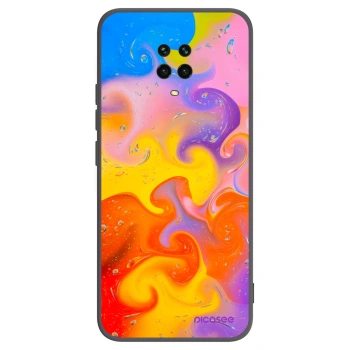 Picasee Μαύρη θήκη σιλικόνης για Xiaomi Redmi Note 9 Pro - Bubbles