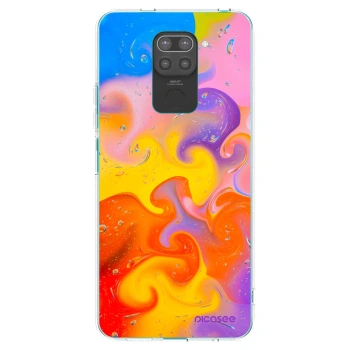 Picasee Μαύρη θήκη σιλικόνης για Xiaomi Redmi Note 9 - Bubbles