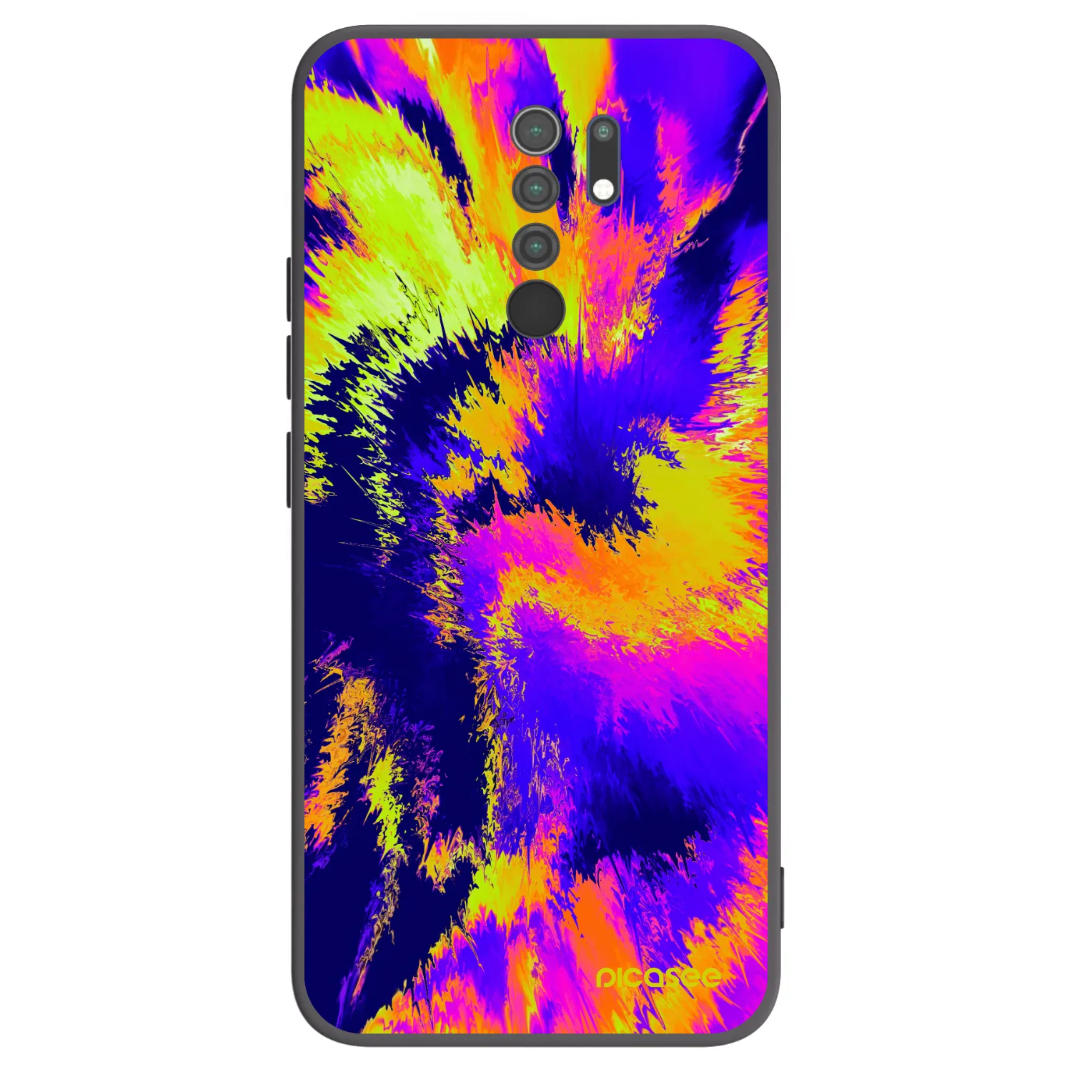 Picasee Μαύρη θήκη σιλικόνης για Xiaomi Redmi 9 - Burn