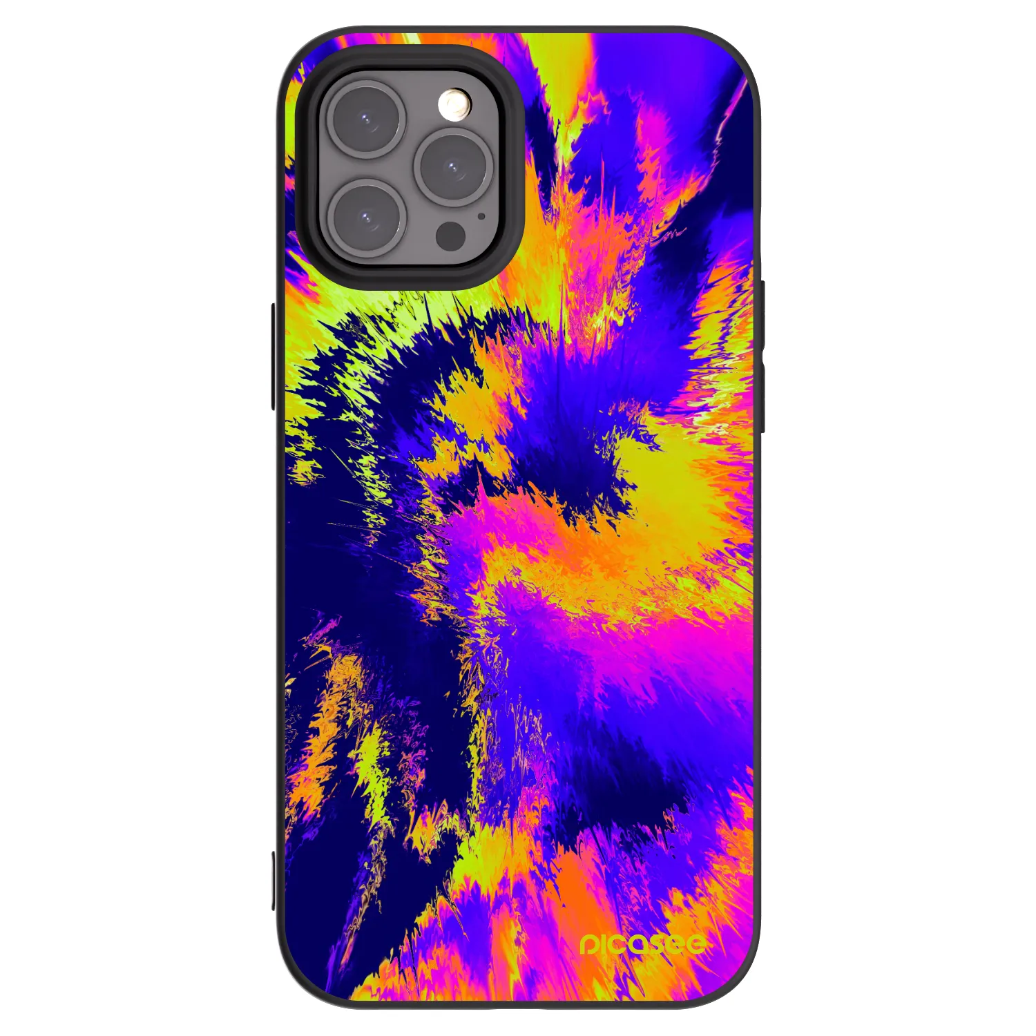Picasee Μαύρη θήκη σιλικόνης για Apple iPhone 12 Pro Max - Burn