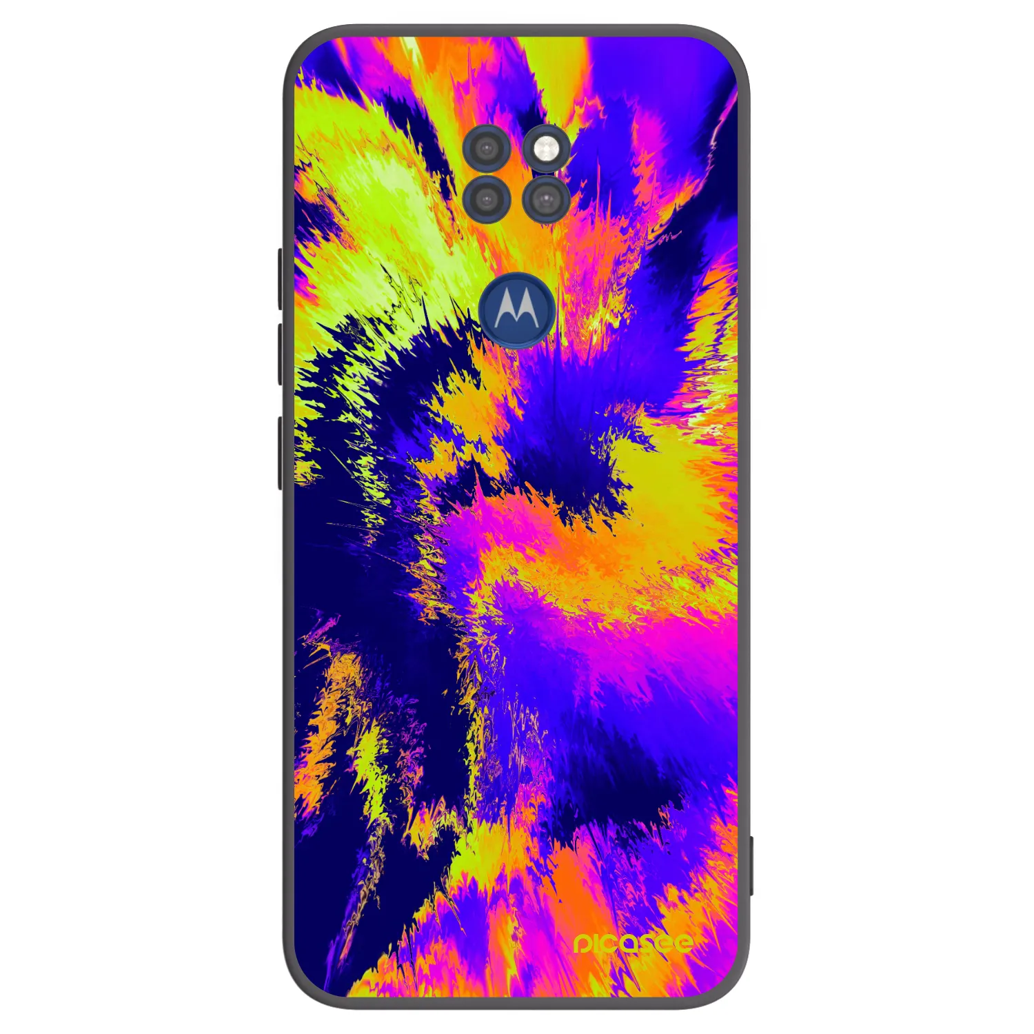 Picasee Μαύρη θήκη σιλικόνης για Motorola Moto G9 Play - Burn