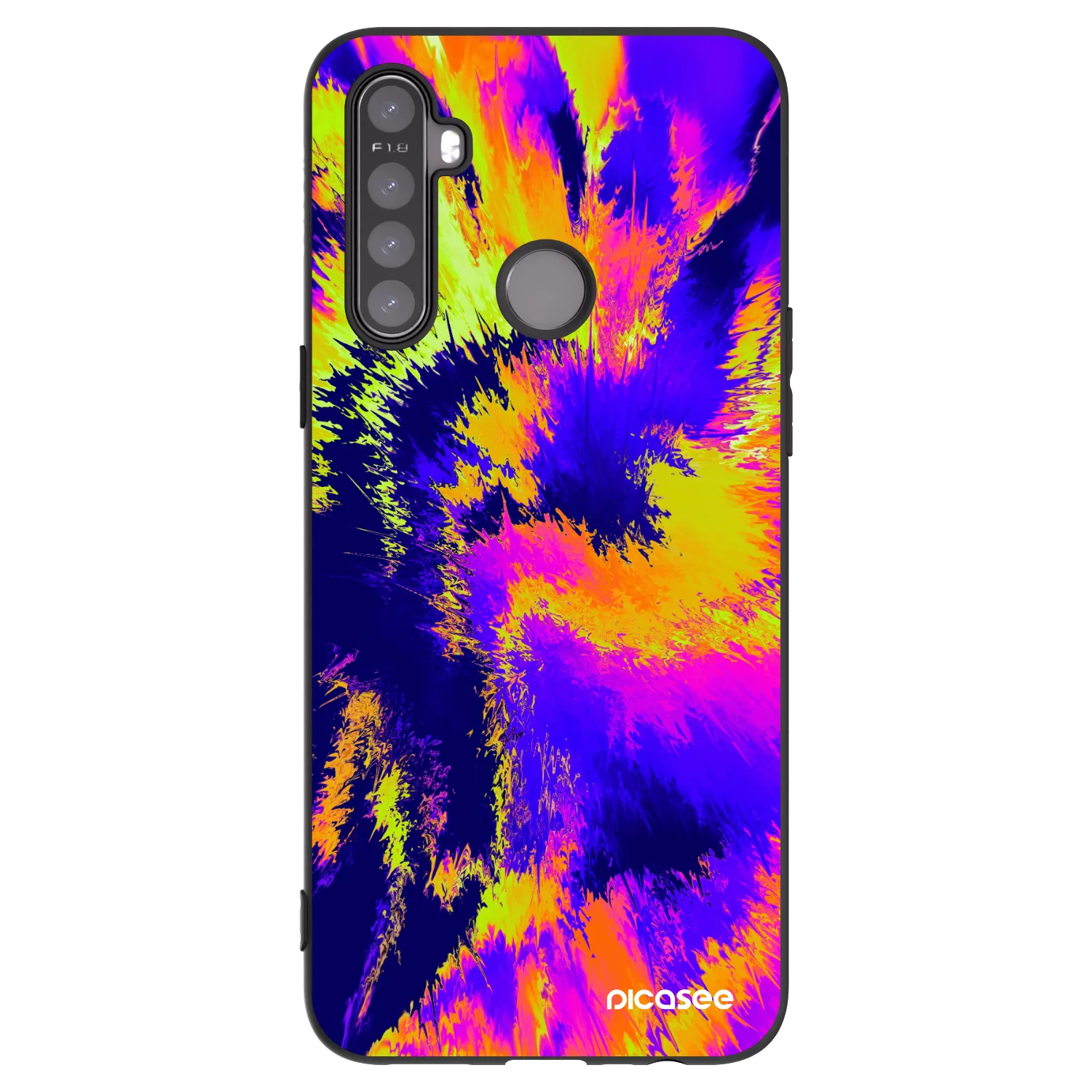 Picasee Μαύρη θήκη σιλικόνης για Realme 5 - Burn