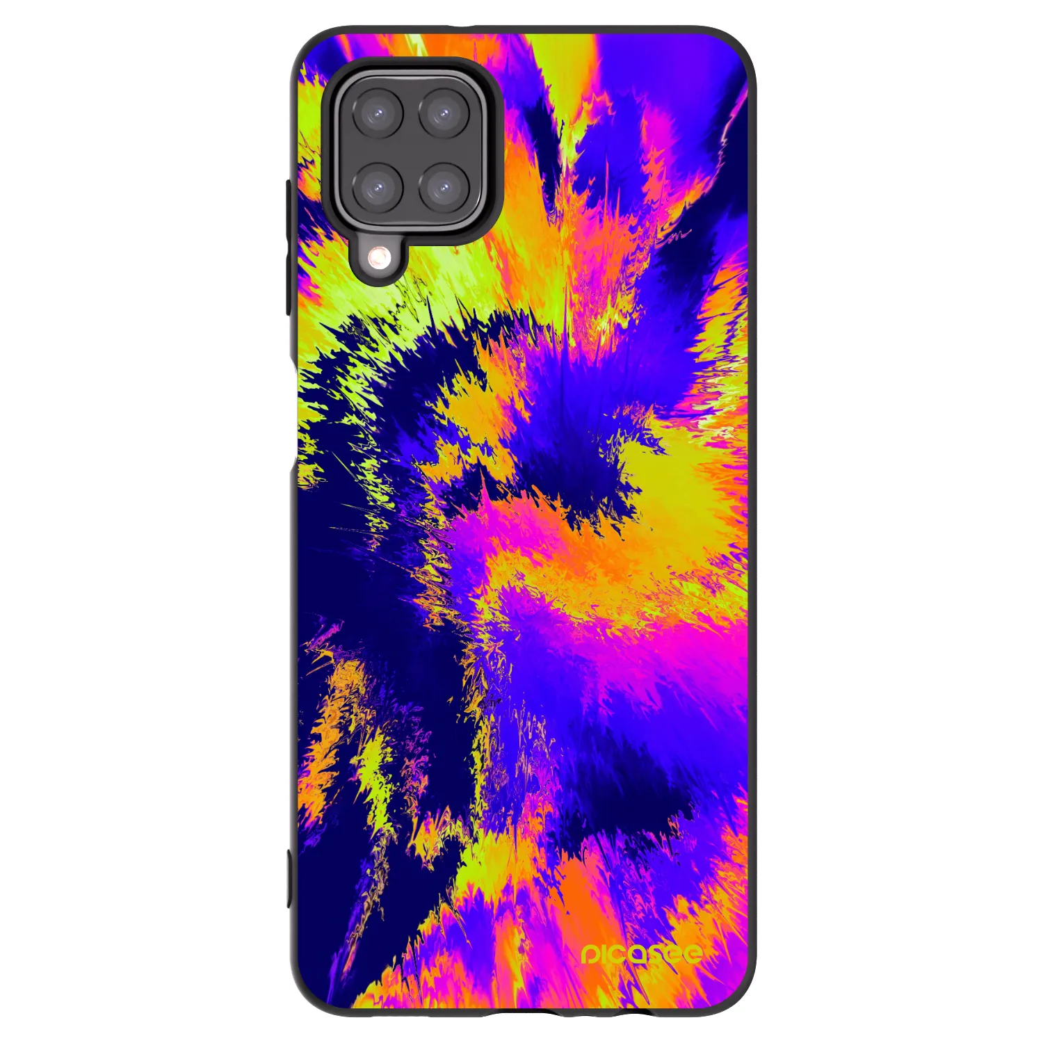 Picasee Μαύρη θήκη σιλικόνης για Samsung Galaxy A12 A125F - Burn