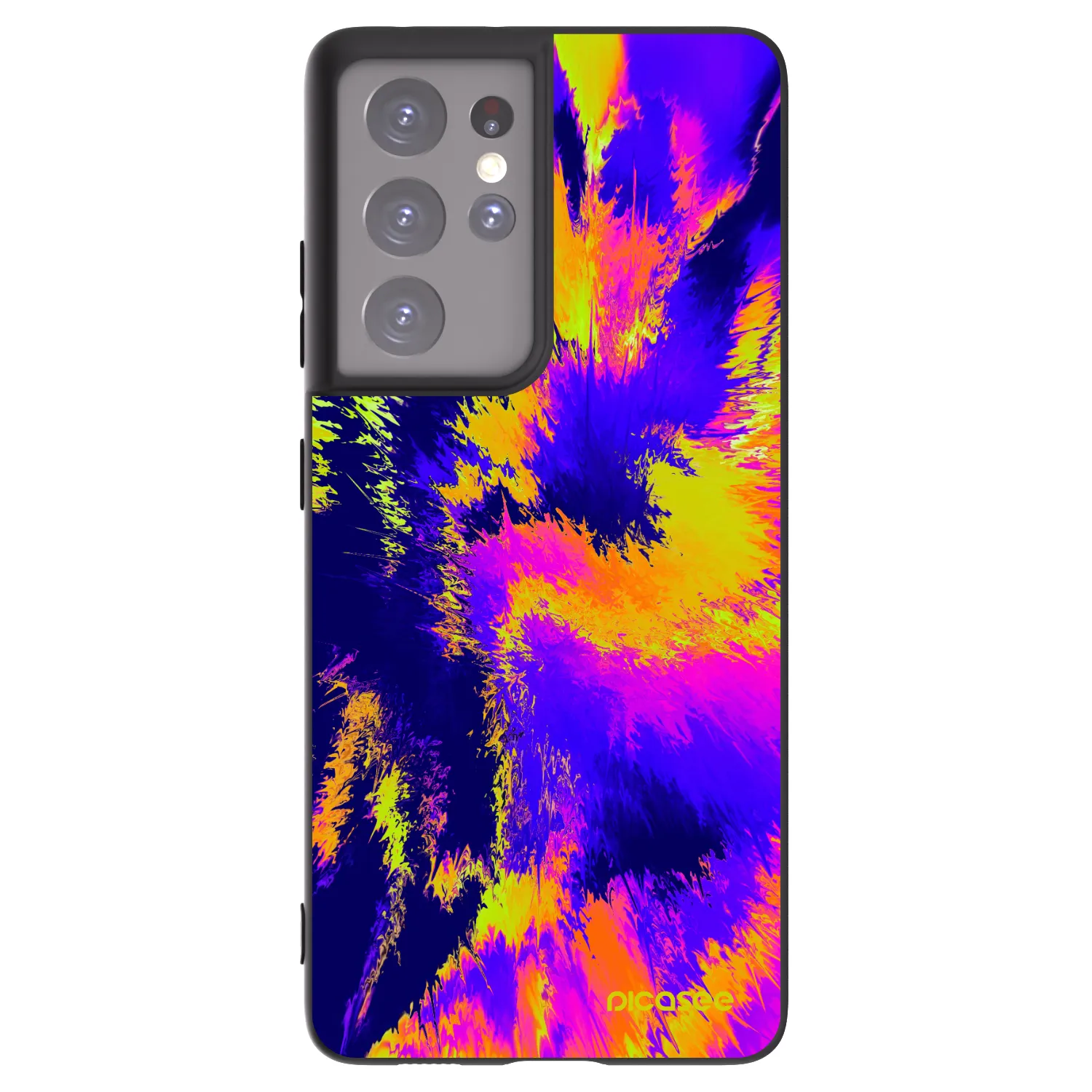 Picasee Μαύρη θήκη σιλικόνης για Samsung Galaxy S21 Ultra 5G G998B - Burn